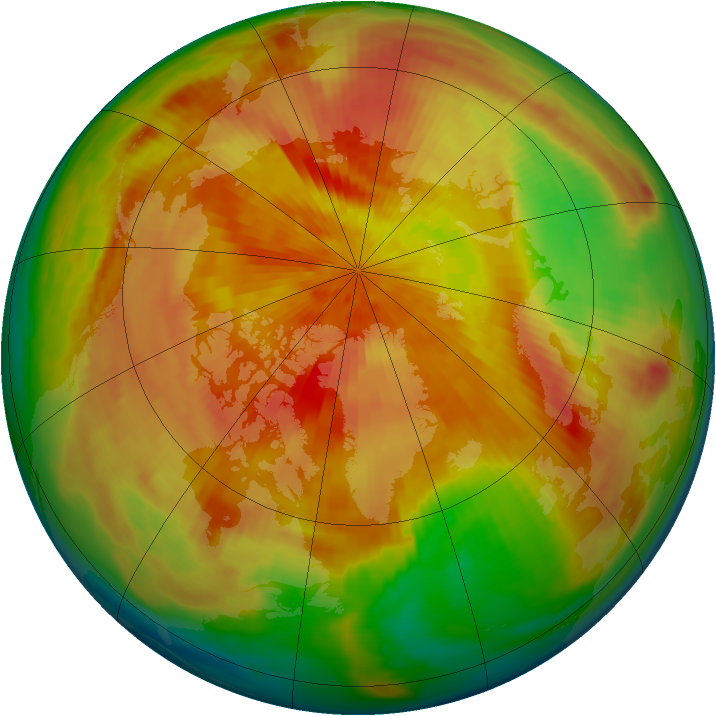 Arctic ozone map for 28 March 1983